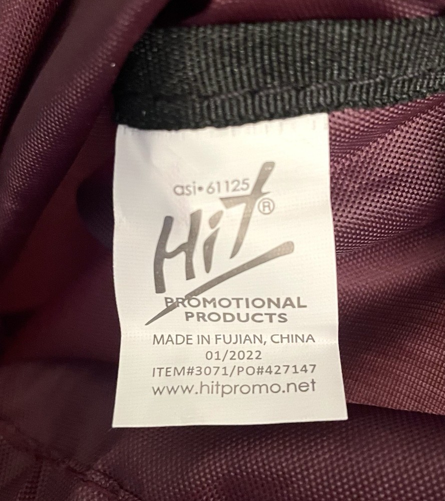 Dr Pepper Drawstring Backpack Maroon Cinch Bag