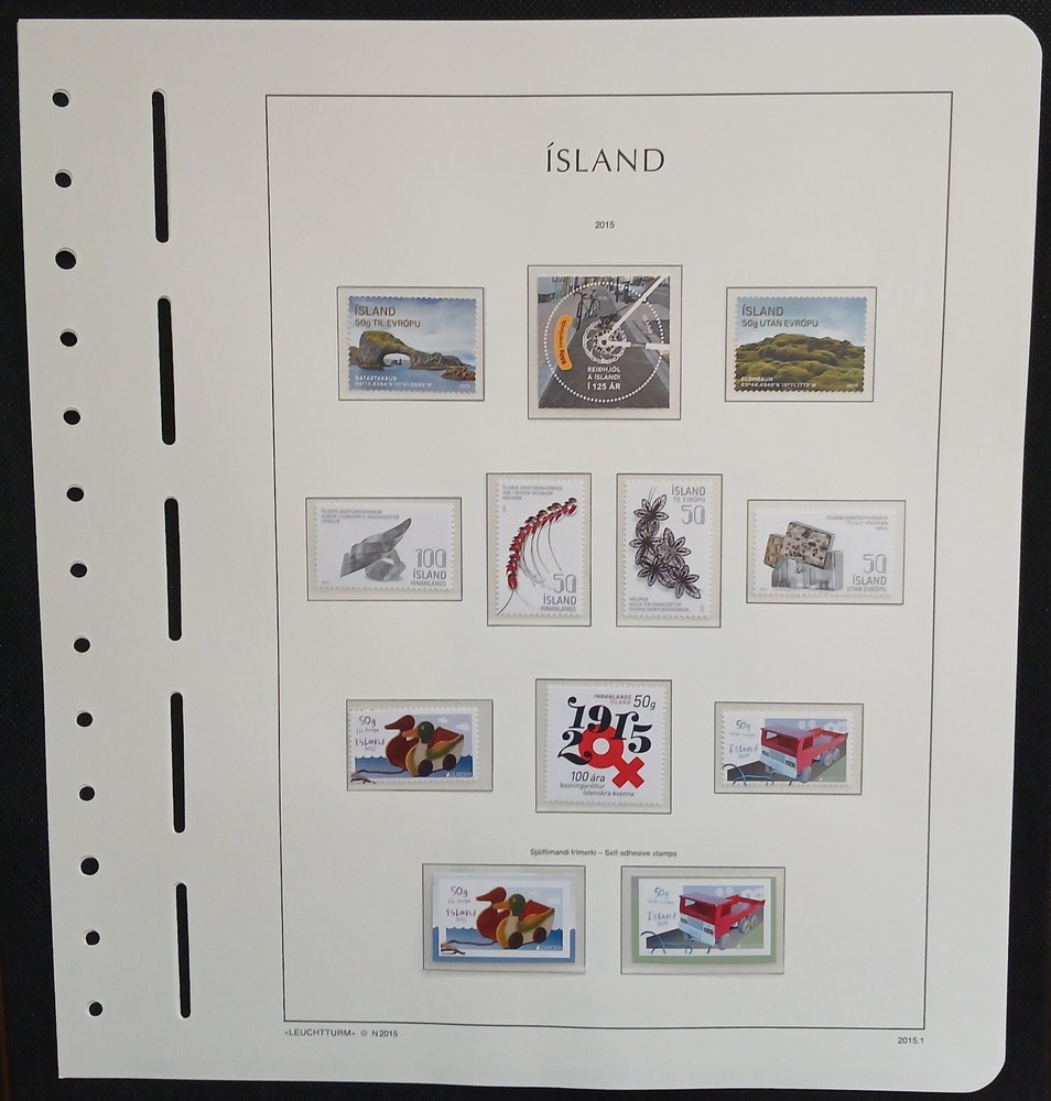 2015 Iceland Year Set On Lighthouse/Leuchtturm Hingless Pages