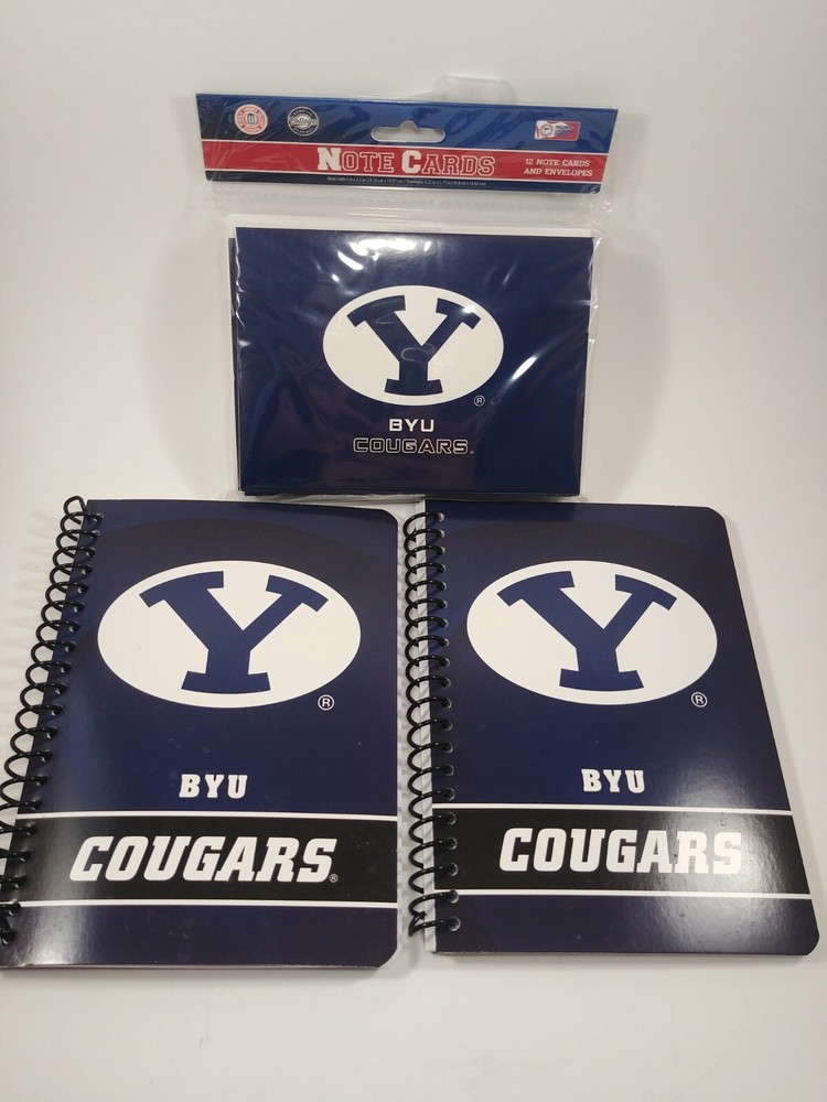 BYU Cougars Notebooks & Notecards NEW (2) Notebooks (1) Notecards