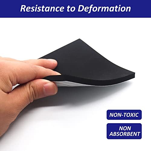 4piec Foam Padding Sheets with Adhesive Backing - 1/4" Thick Self Stick Neoprene