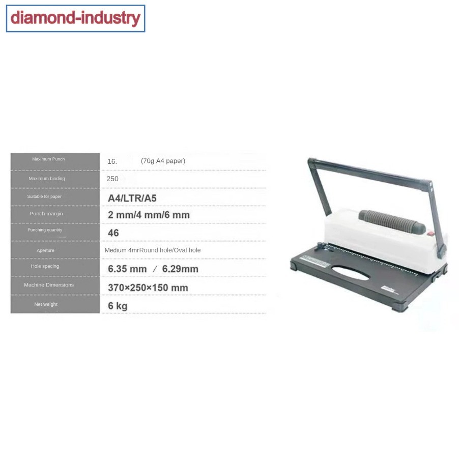 a4 Electric Single Coil Binding Machine Laptop Office Text Punch Binding Machine