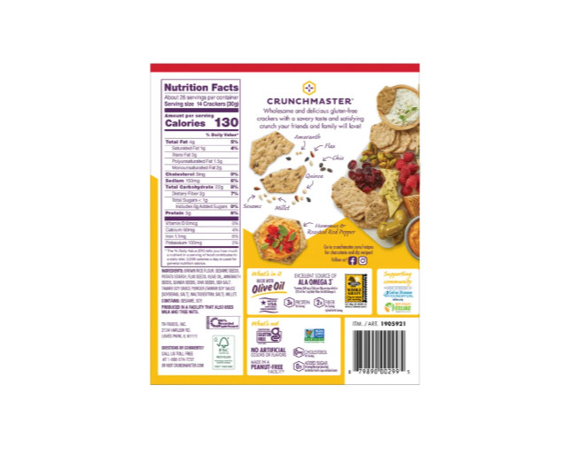 Crunchmaster 6-Seed Multi-Grain Crackers, 28 Ounce