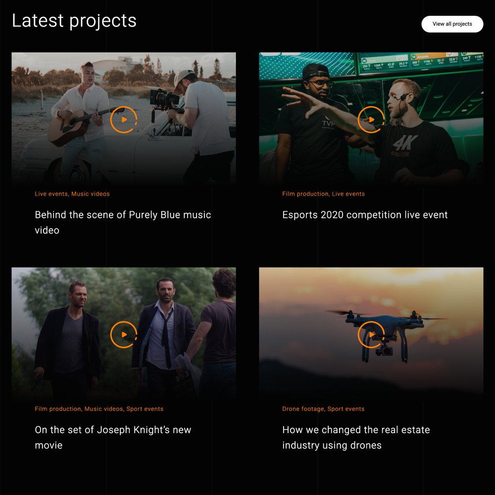 Videographer Website Design with Free VPS Web Hosting and Installation