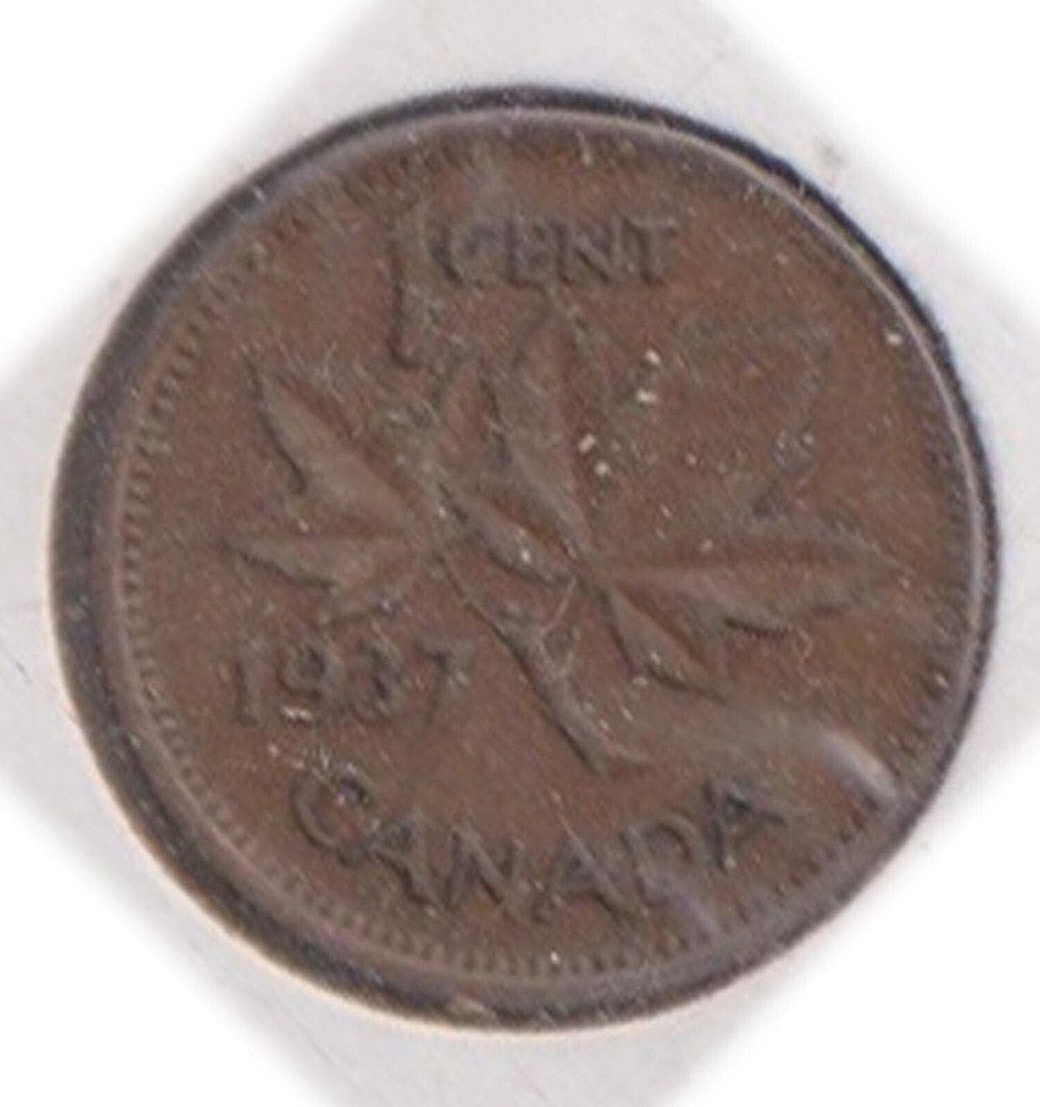 (H205-1) 1937 Canada 1c coin (A)