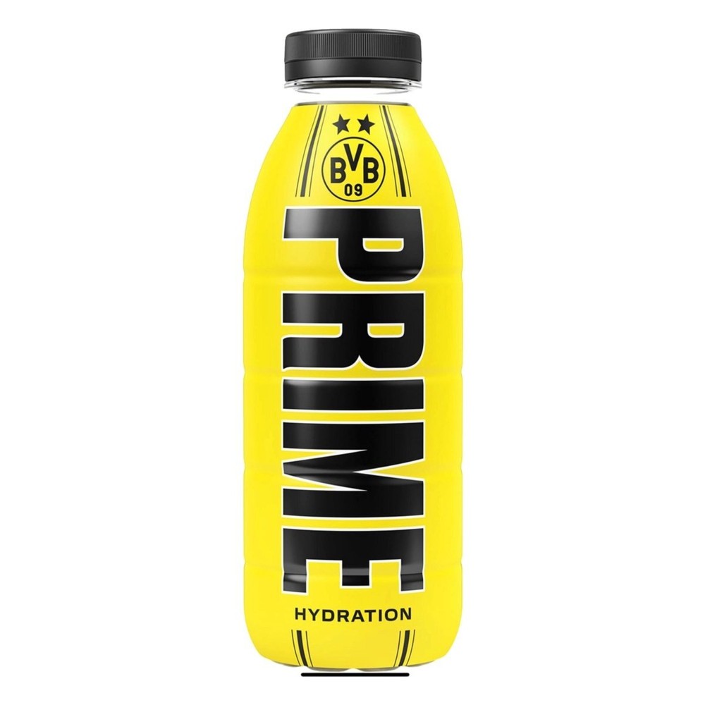 PRIME HYDRATION BORUSSIA DORTMUND HYDRATION DRINK. In Hand