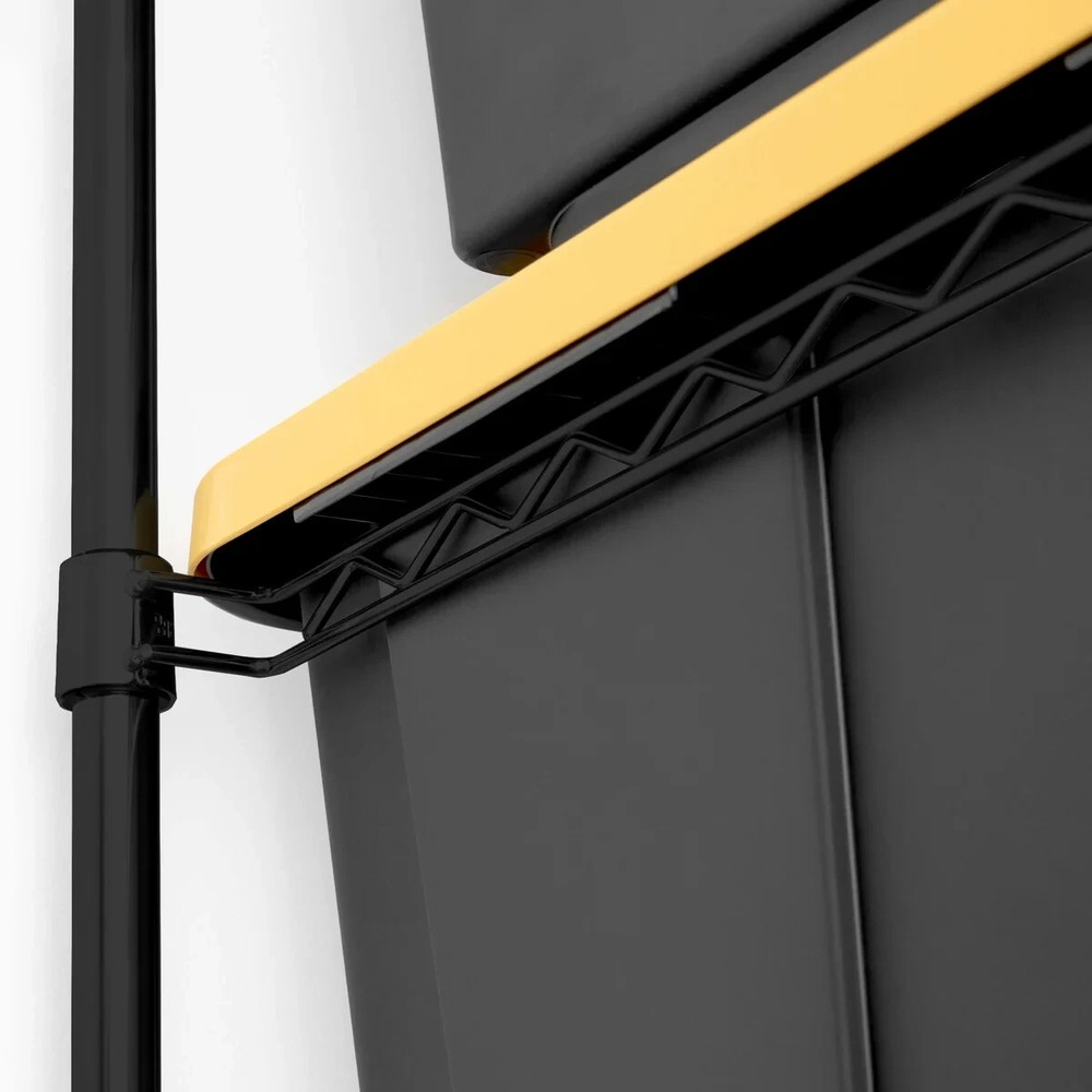 SafeRacks Storage Bin Rack, 5 Tote Capacity, NSF Certified (Black)