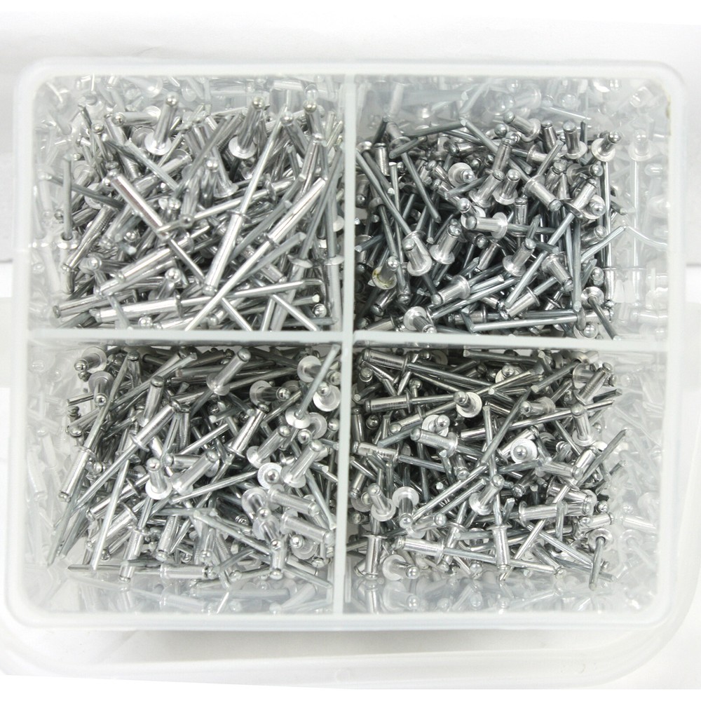 8" AND 13" Hand Riveter w/ 1000 pc Assorted Rivet Set Pop Nut Gun Setting Tool