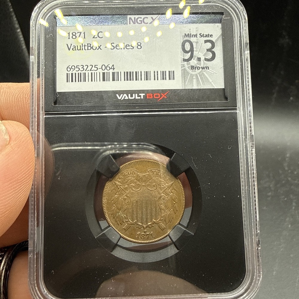 1870 2C NGC MS63BN - Two Cent - Slightly Better Date VAULTBOX SERIES 8