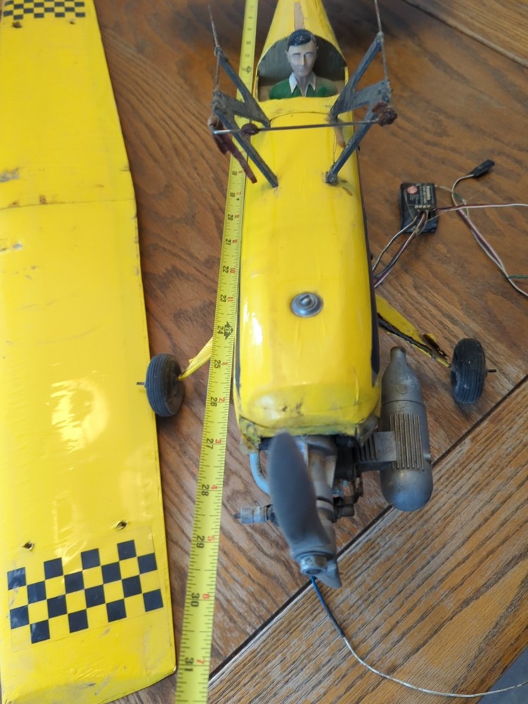 Vintage Yellow Model Airplane