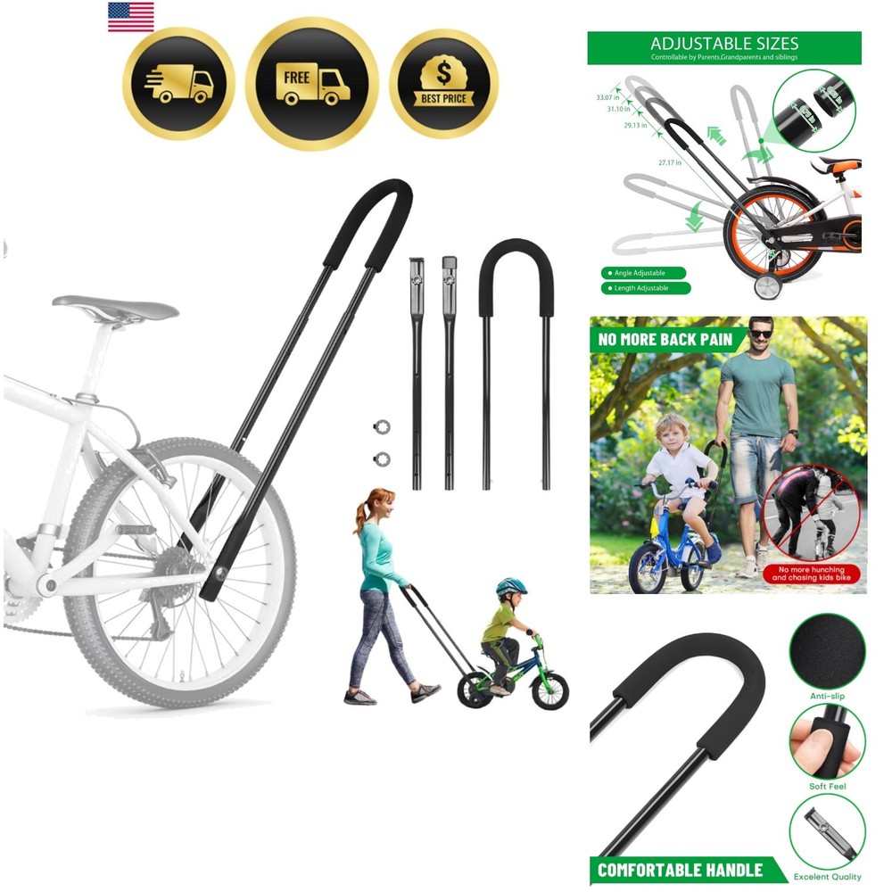 Upgrade Bike Training Handle - Extended 27"-33" Multi-Position Adjustable Chi...
