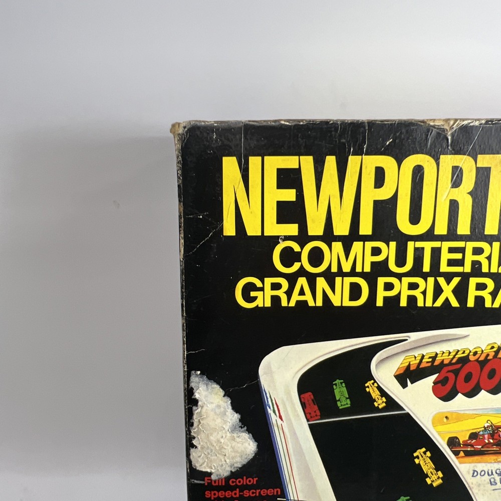 Newport 500 Computerized Grand Prix Racing Game W/box Untested