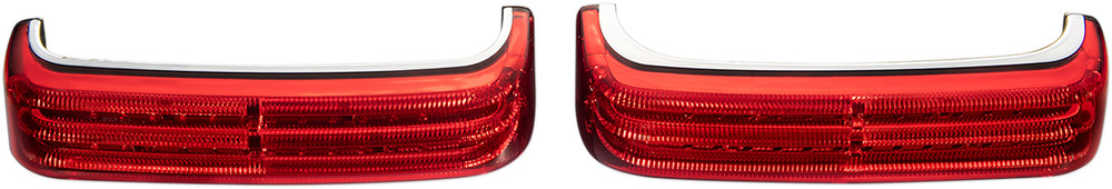 CUSTOM DYNAMICS Saddlebag Lights - SS6 - Chrome/Red PB-SB-SS6-CR
