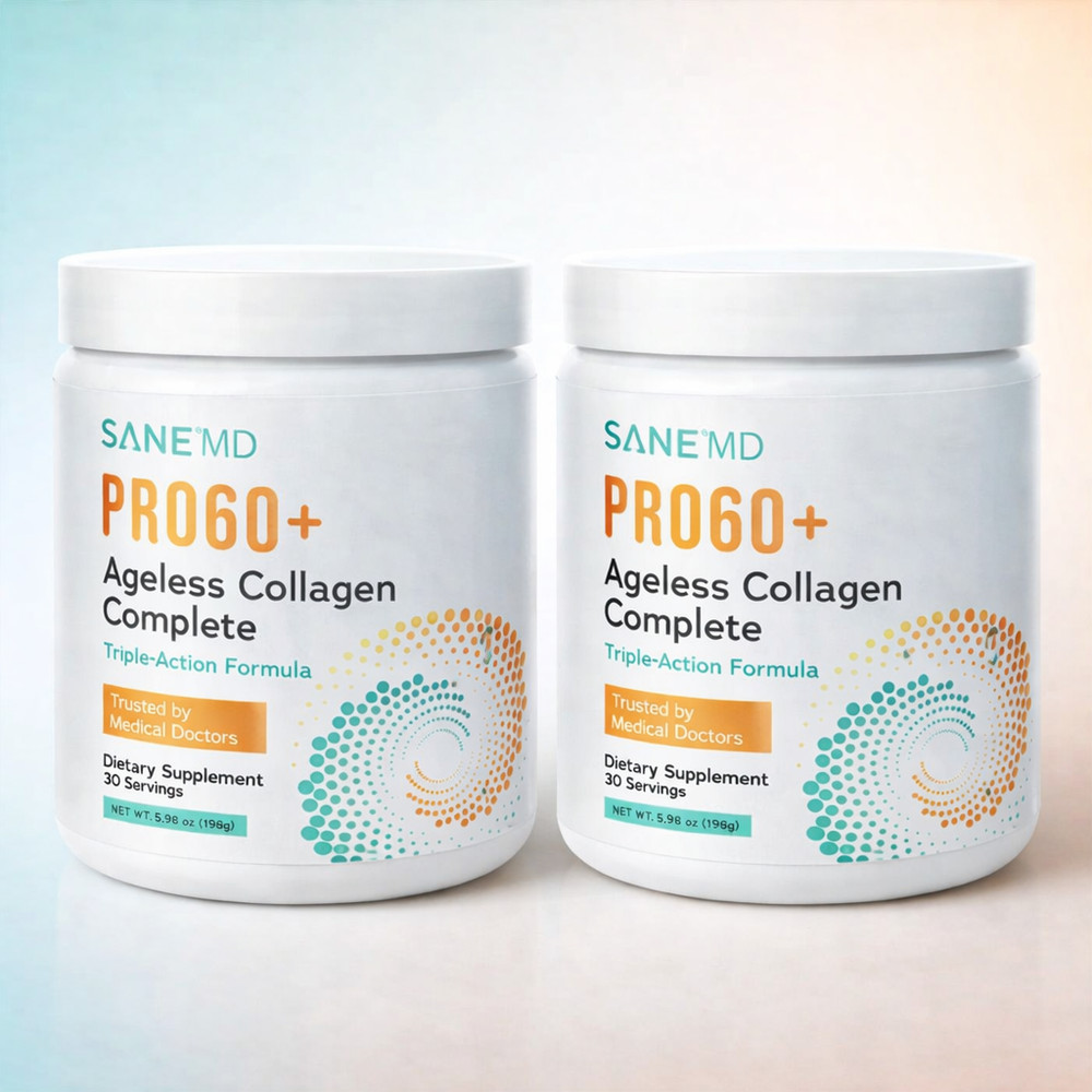 SANE MD PRO60+ Ageless Collagen Complete Triple Action Formula 60Serv. 2PACK