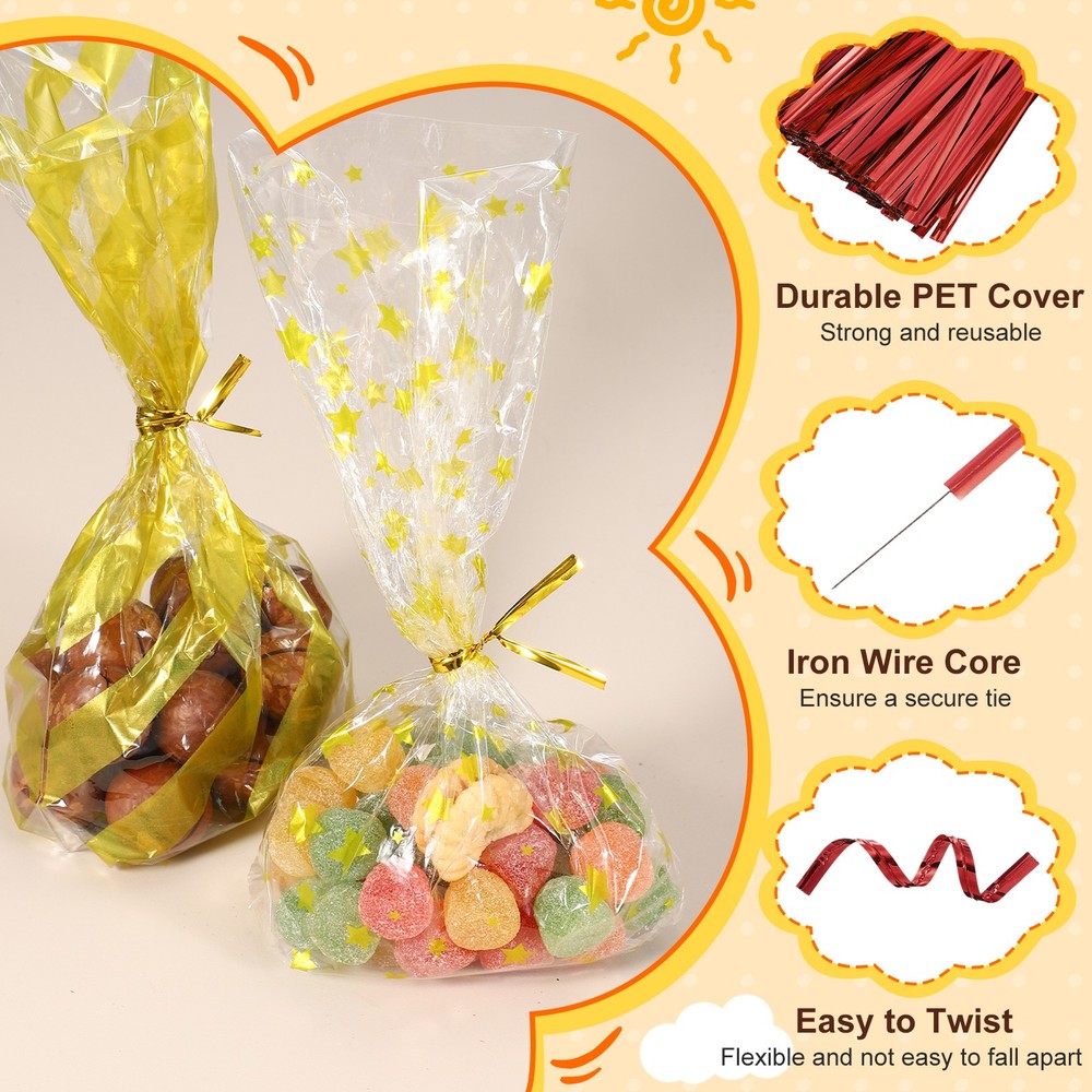 1600pcs Reusable 2.4" Red Bread Bag Ties for Bread
