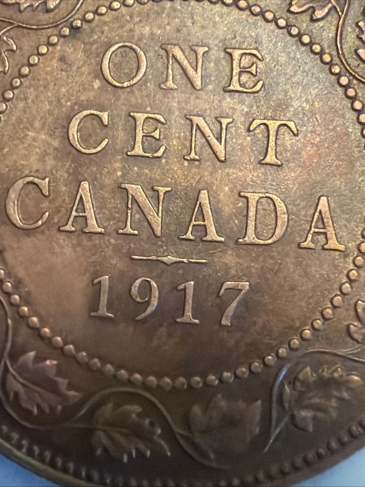 CANADA 1917 One 1 Large Cent King George V