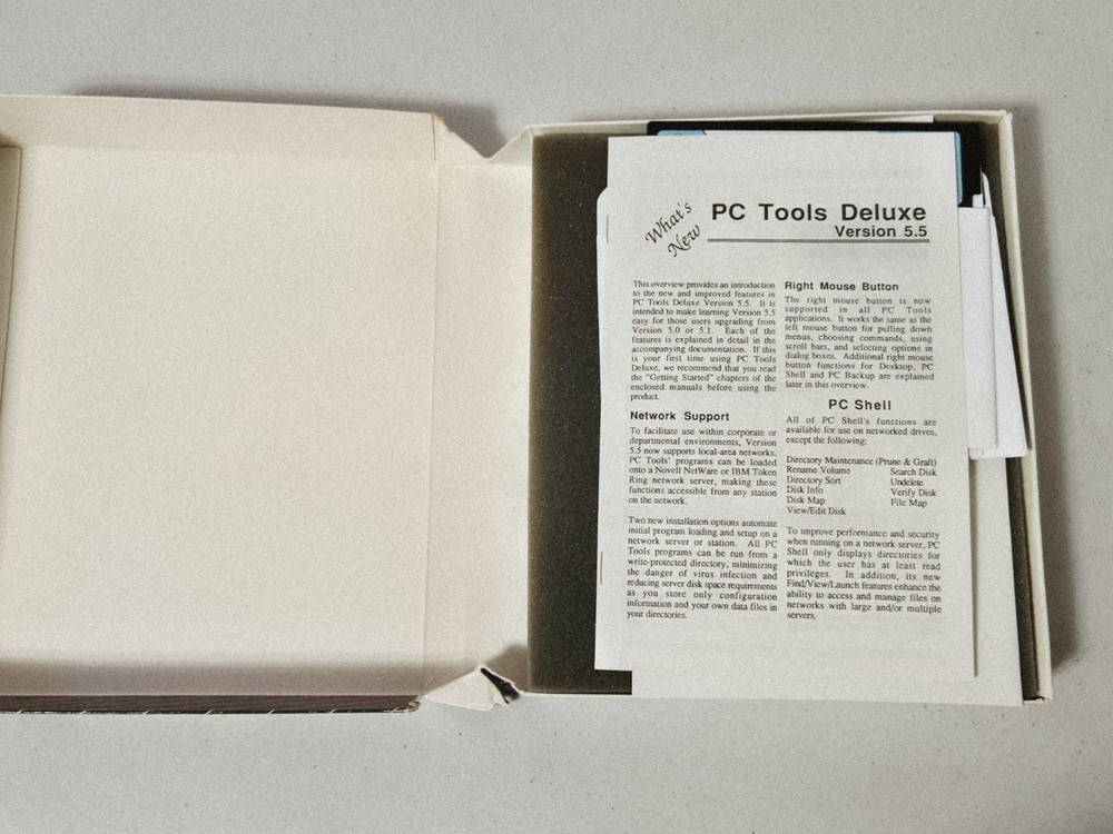 1989 Central Point PC Tools Deluxe Version 5.5 dBase, 123 Viewers, w/5¼" & 3½"