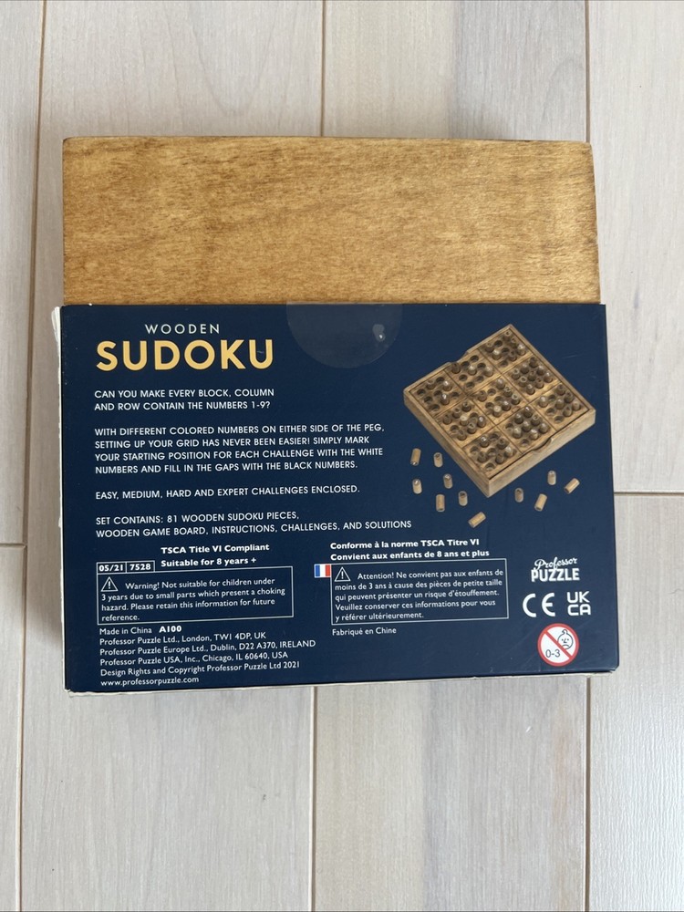 Wooden Sudoku Puzzle Workshop