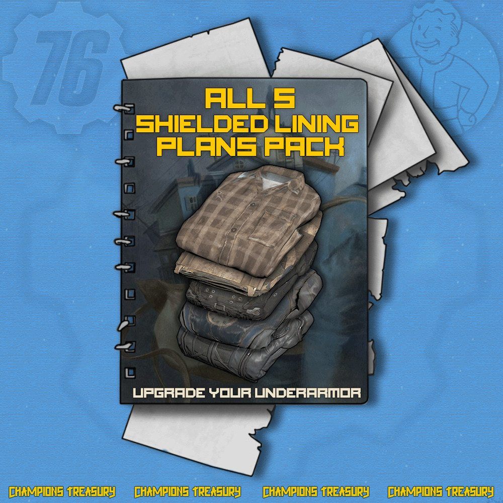 FALLOUT 76 PC PLAN: SHIELDED CASUAL UNDERARMOR &THE REST 4 SHIELDED LININGS MODS