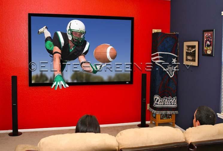 Elite Screens ER150DHD3 Sable Frame Series 150" Fixed Frame Projection Screen