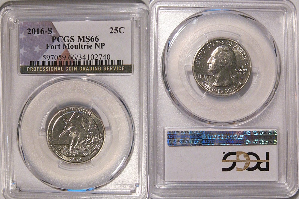 2016 S Fort Moultrie NP Quarter 25c PCGS MS66