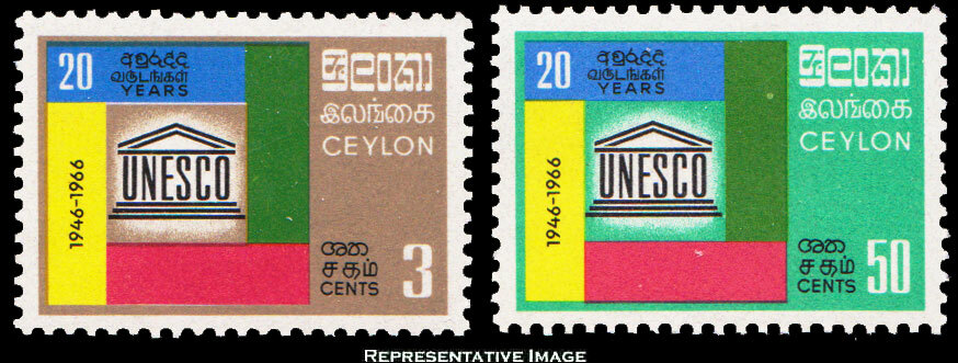 Ceylon Scott 396-397 Unused lightly hinged.