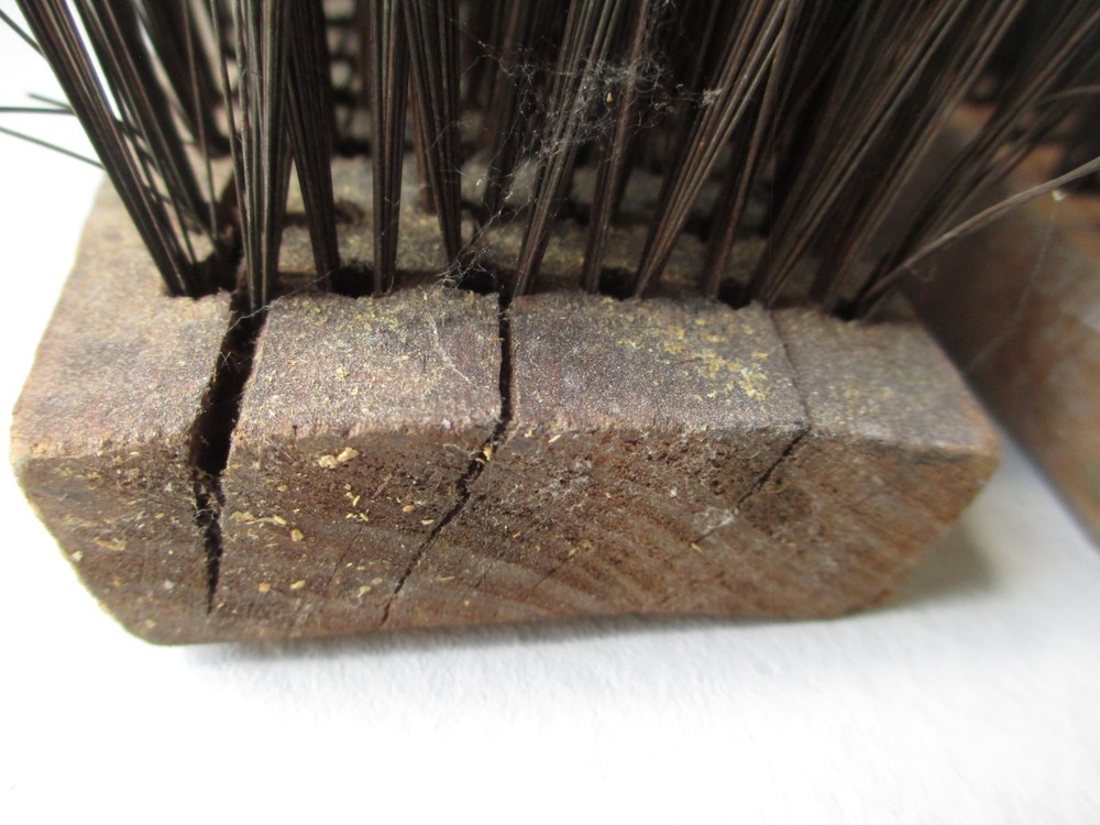 2 x Vintage USED Large Wire Brushes