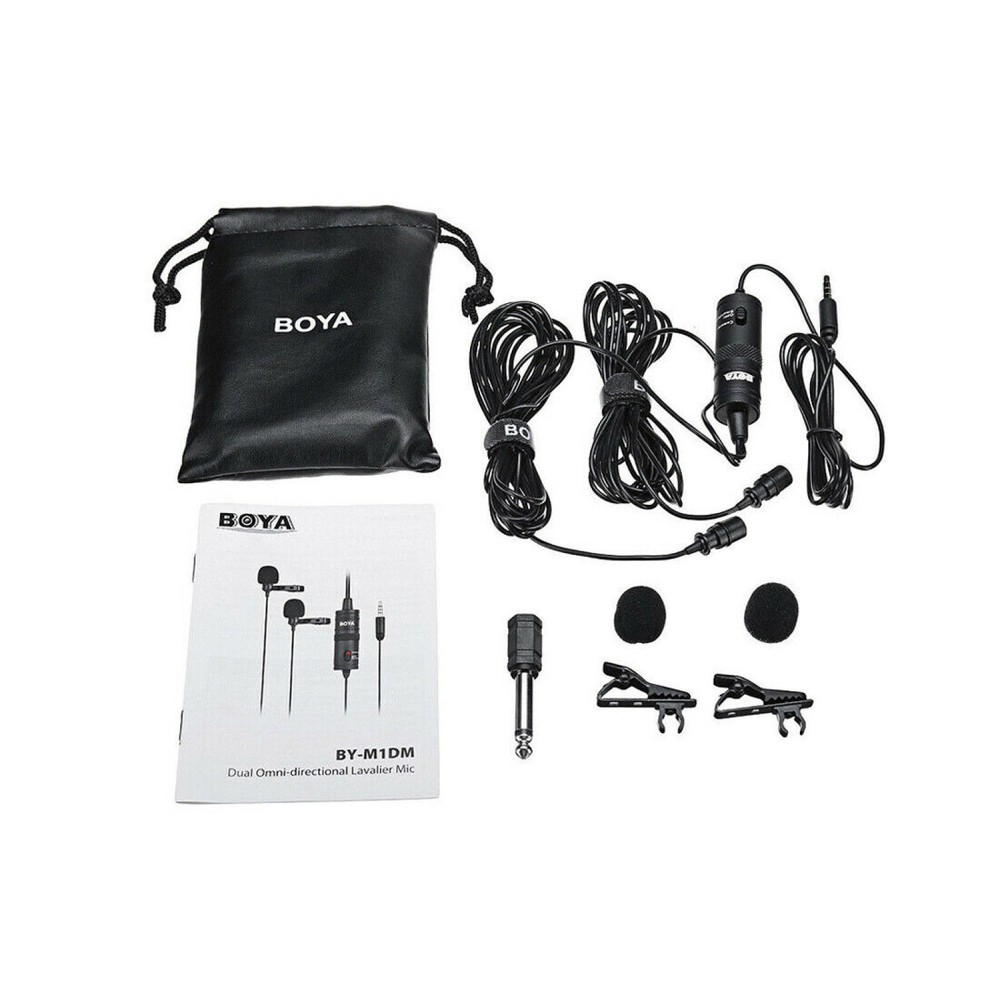 BY-M1DM Dual Omni-directional Lavalier Microphone For Android Smartphone E