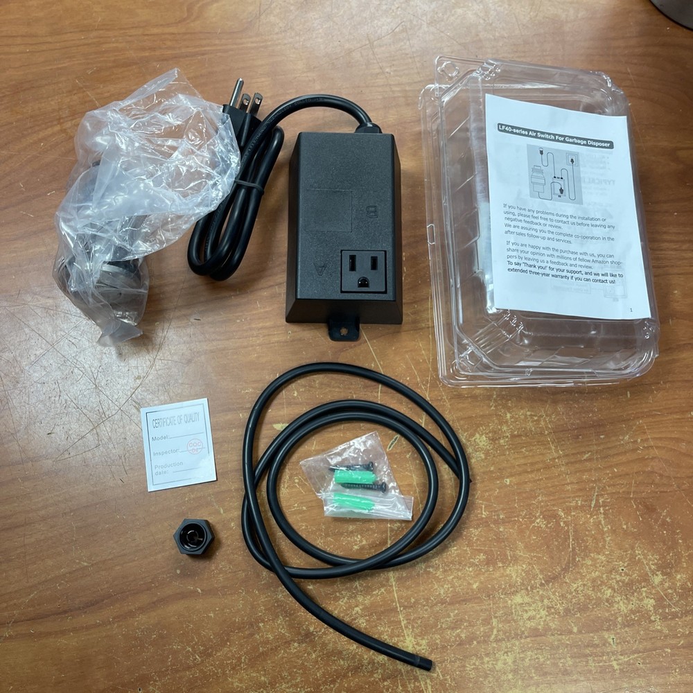 Garbage Disposal Air Switch LF40-011/012 Plastic Black