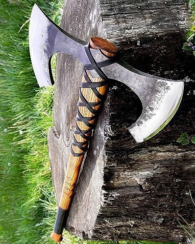 Double Head Berserker Axe Two Hand Axe Broad Axe Double Edged Battle Axe