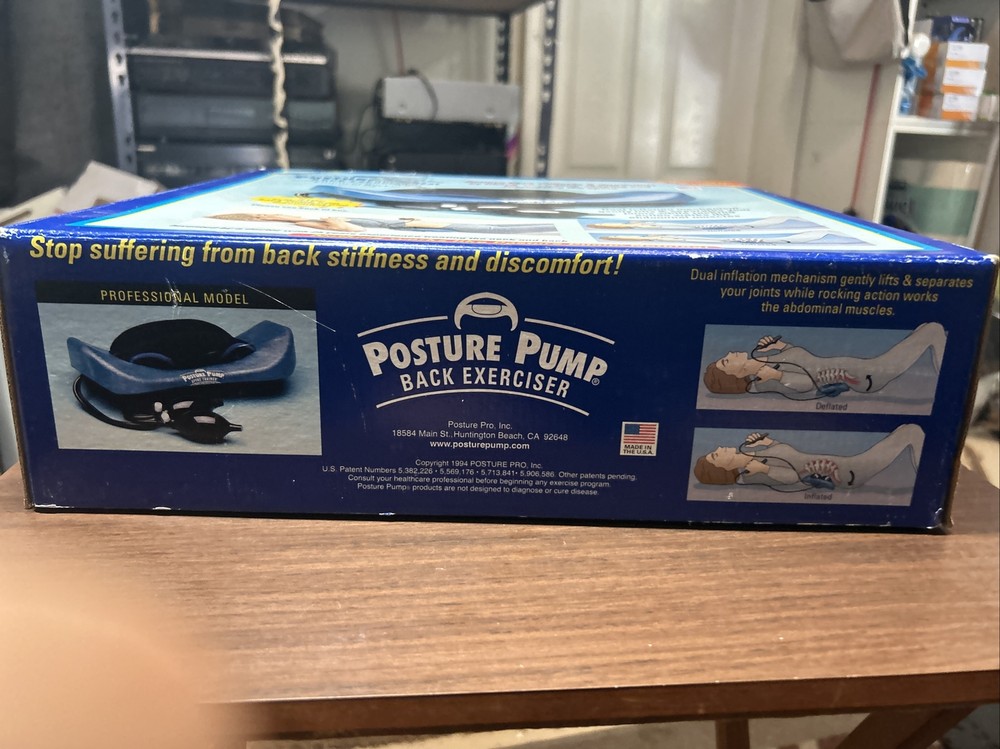 Posture Pump Model 2000 Back Exerciser Pump Elliptical Back Rocker