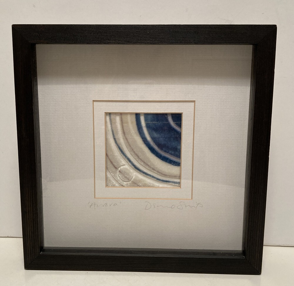 Vintage Abstract Textile Art Piece Signed Framed Gallery Wall