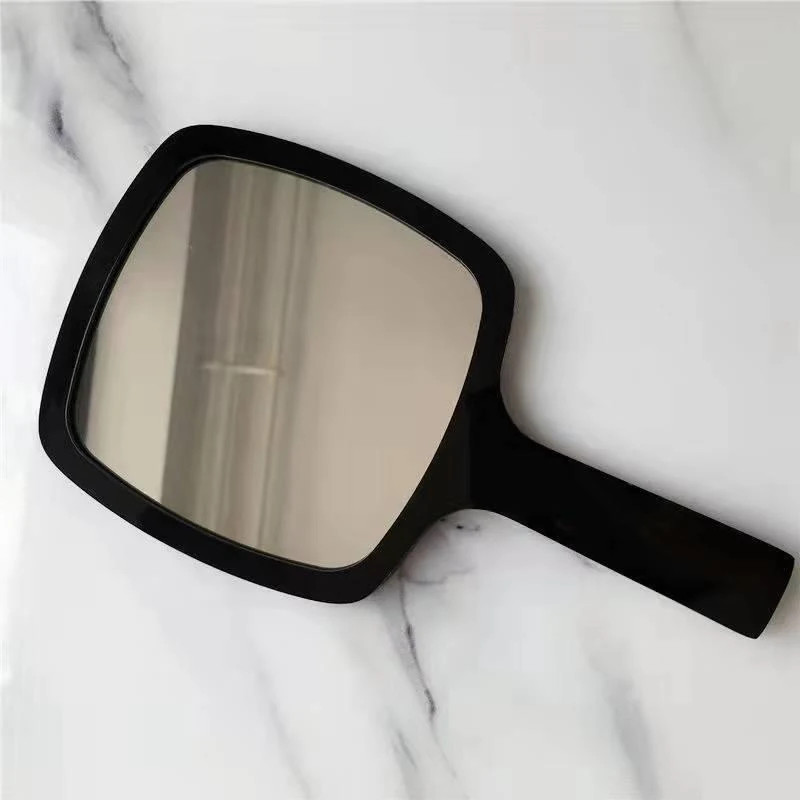 Eyelash Extension Handheld Makeup Mirror Square Makeup Vanity Mirror With Handle