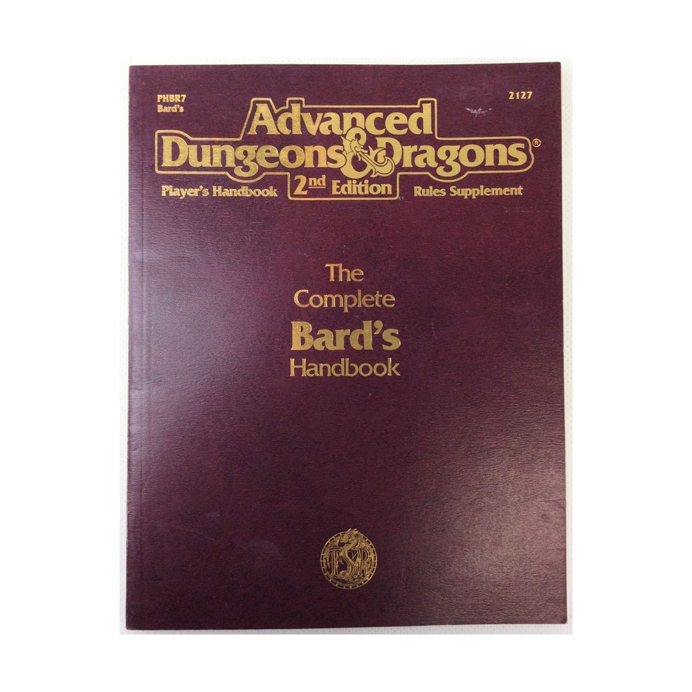 TSR AD&D 2nd Ed Complete Bard's Handbook (4th) VG