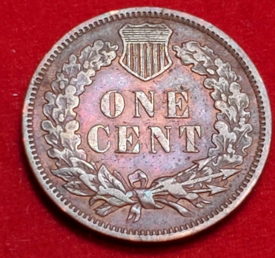 ☆1905 1C RB Indian Cent ☆ AU+ ☆Crazy Toning!!☆