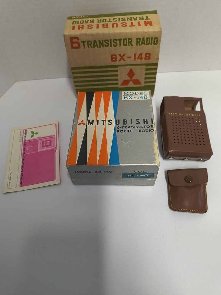 MITSUBISHI MODEL 6X-148 TRANSISTOR MINT IN ORIGINAL BOXES