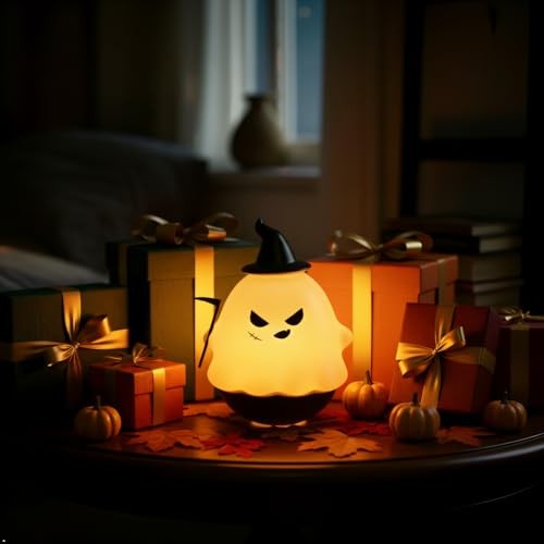 Ghost Night Light, Roly-Poly Cute LED Lamp Rechargeable Bedside Light, 3