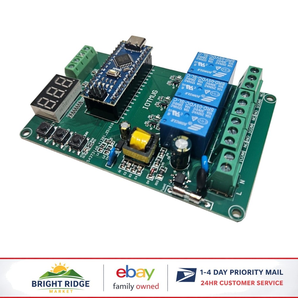 Light Controller Board with Multi-Channel Setup and Easy Programming Interface