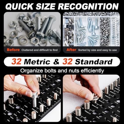 Thread Checker, 32 Nut and Bolt Thread Checker, Bolt Size and Thread Gauge