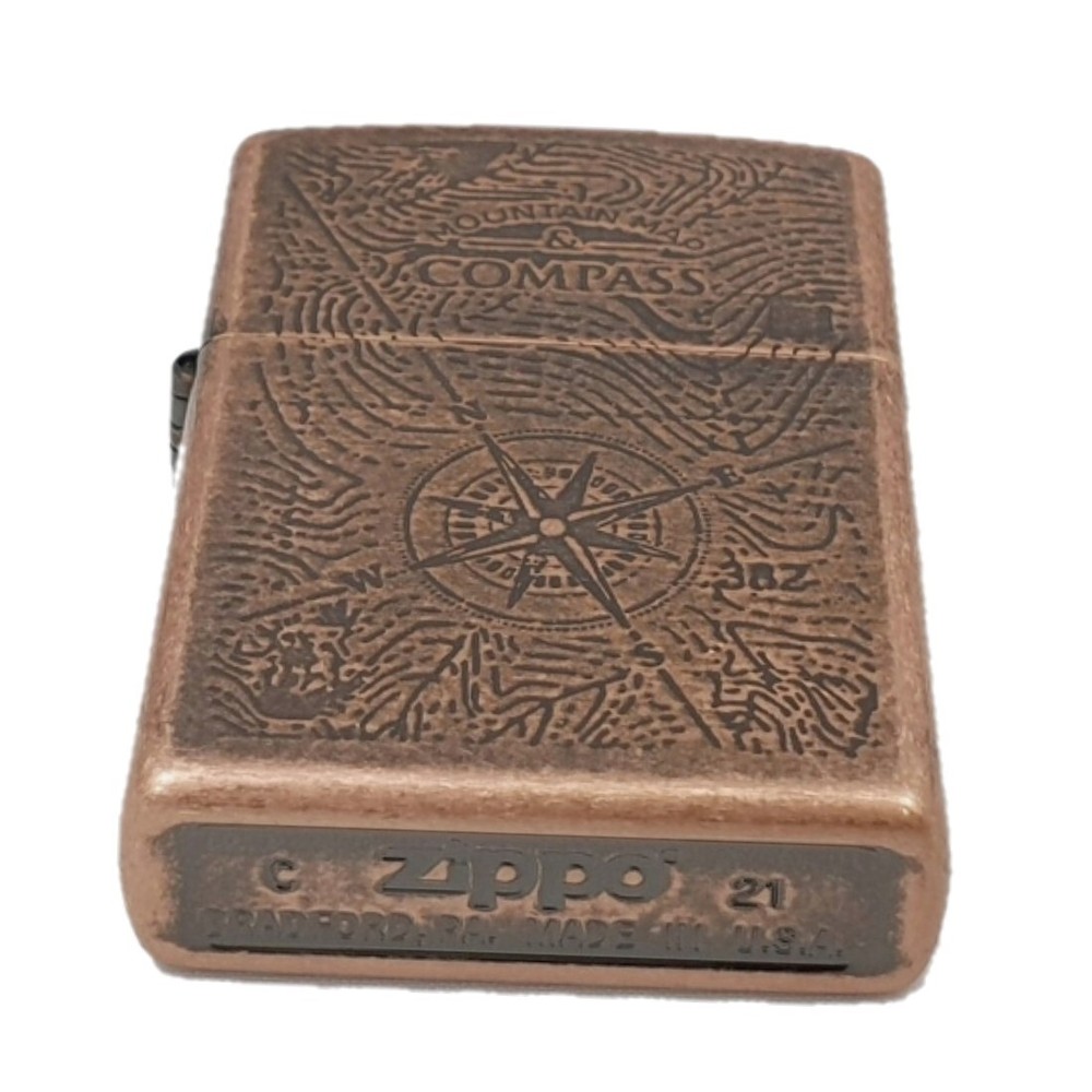Zippo Lighter Compass CA Korea Unique Design 📌 Genuine Windproof Engraved