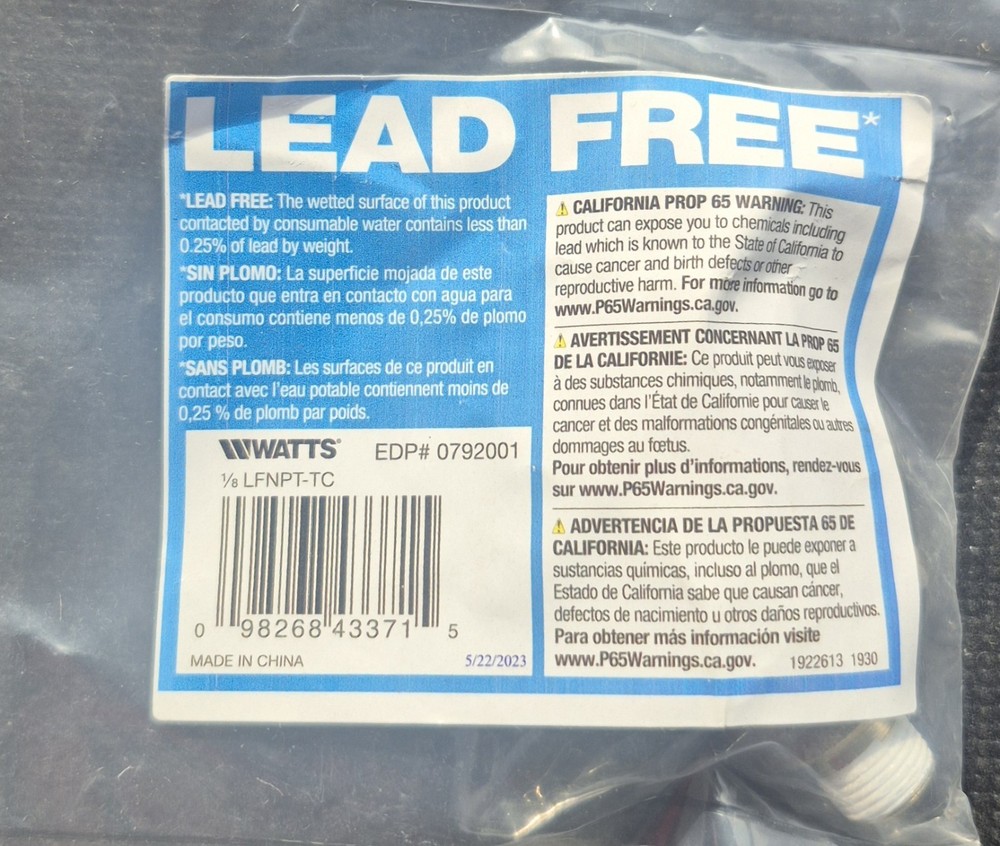 WATTS P/N: 0792001 Backflow TEST COCK- 1/8" NPT, (20)  pcs.