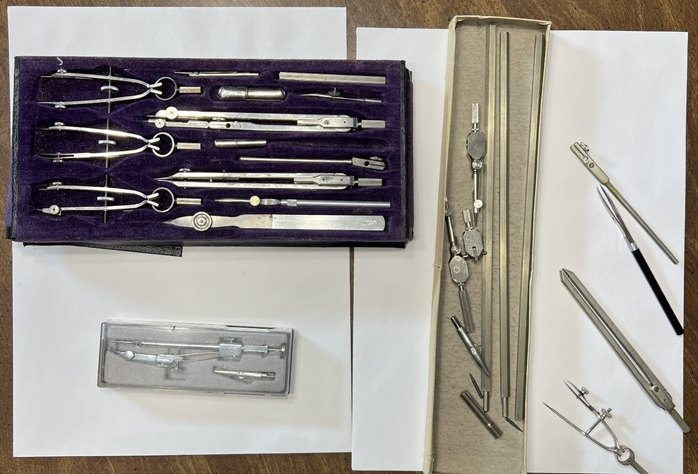 Vintage Drafting Compasses