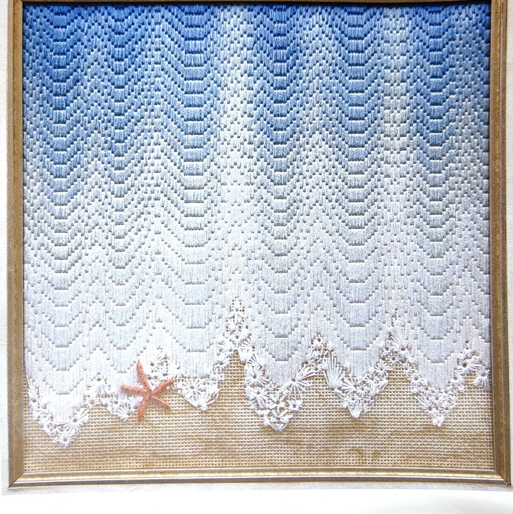 Diane Herrmann Needlepoint Pattern Walking Water’s Edge + RETIRED Class Lessons