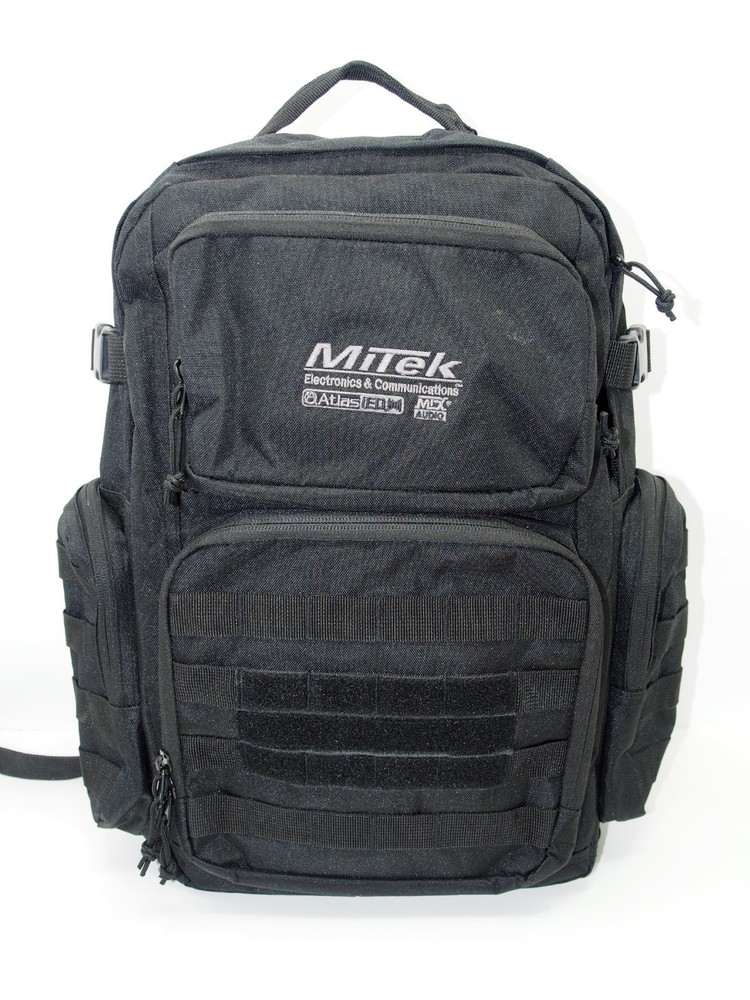 Military Tactical Backpack CORNERSTONE Multiple Compartments BLACK WITH LOGO