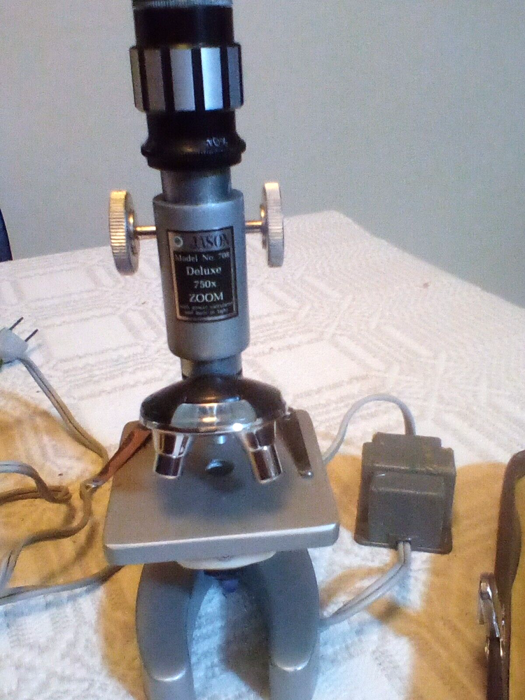 1968 Jason Empire Microscope Model #708 + 12 exciting experiments in Vinyl Case