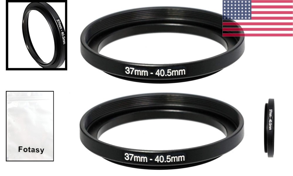 DSLR-Ready 2 Pack 37-40.5mm Step-Up Ring – Perfect for Filter Applications