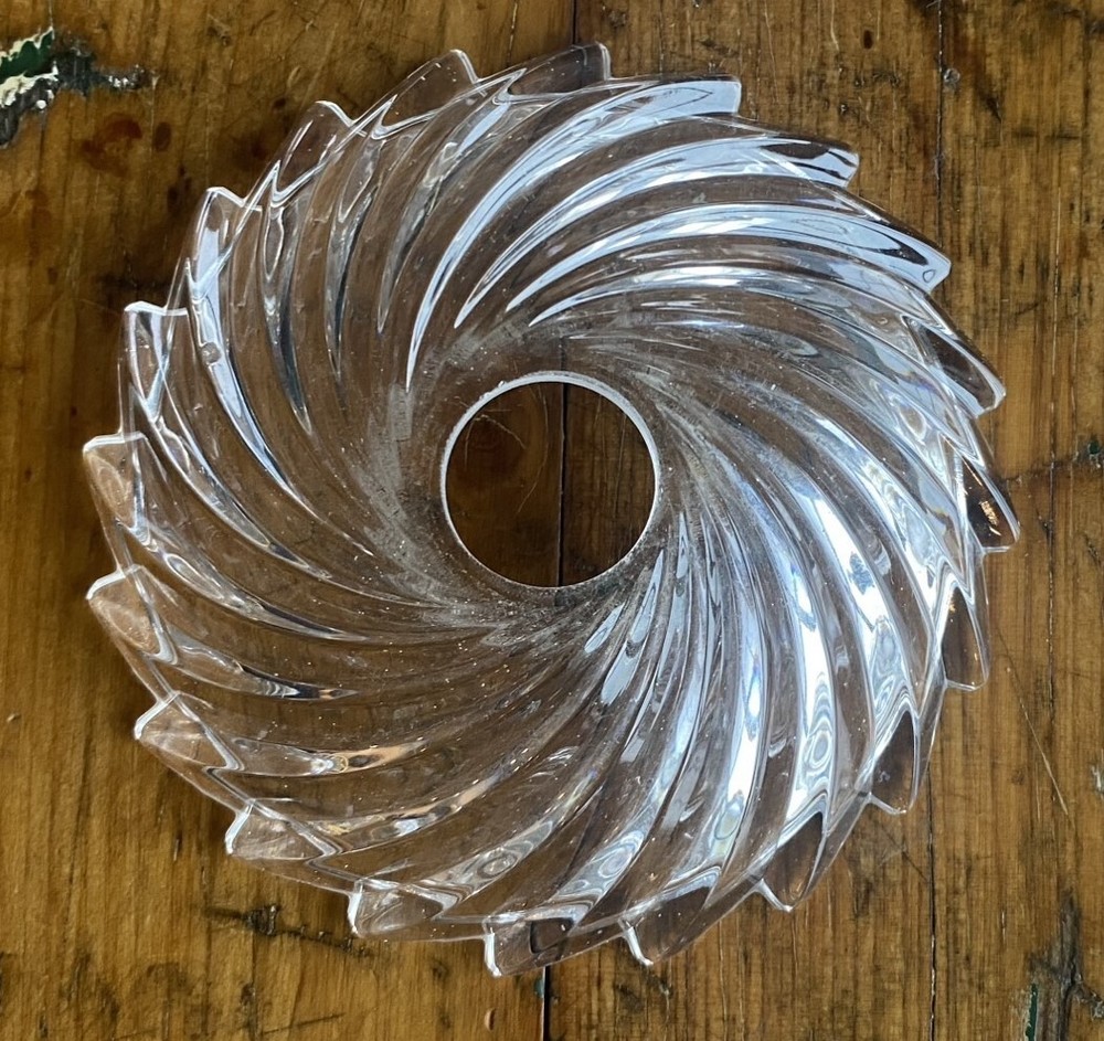 Vintage Crystal Bobeche Swirl pattern