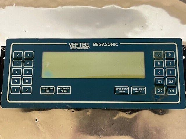VERTEQ MEGASONIC ST600-C2-E1 CONTROL DISPLAY PANEL