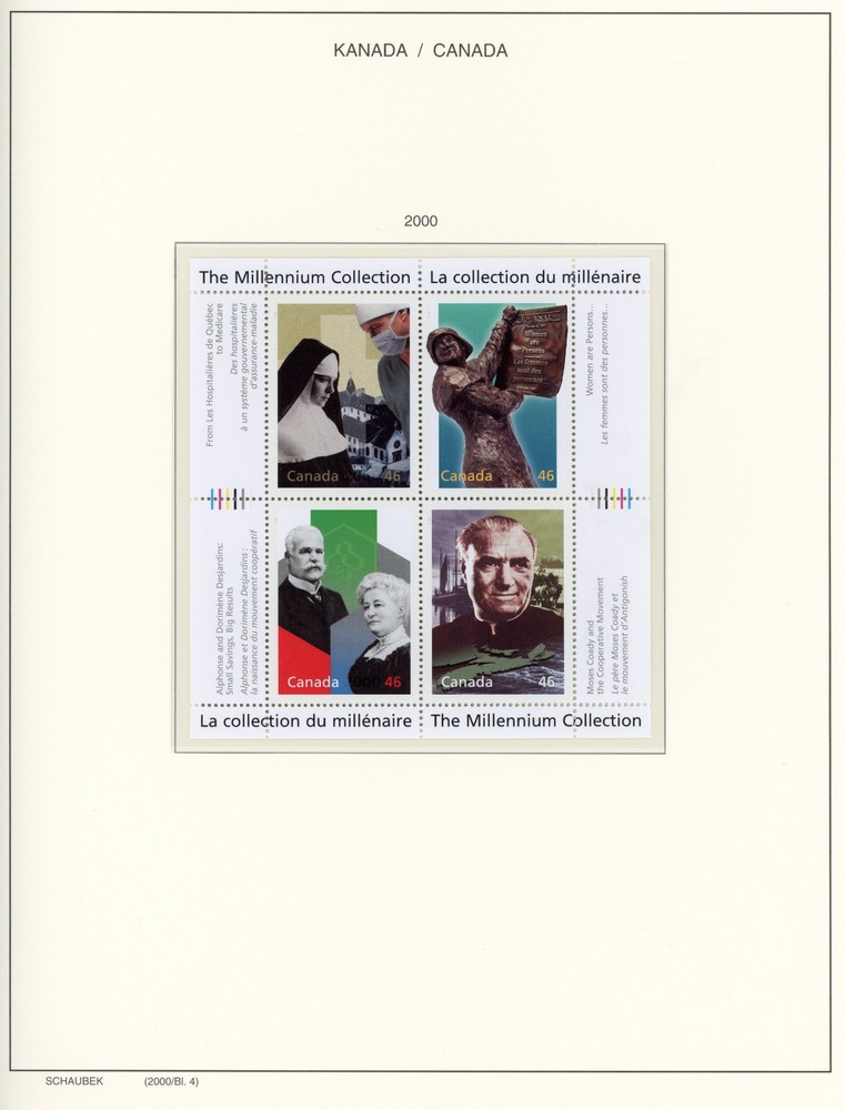 Canada 2000-2004 Virtually Complete Mint XF OG NH on Schaubek Hingeless Pages