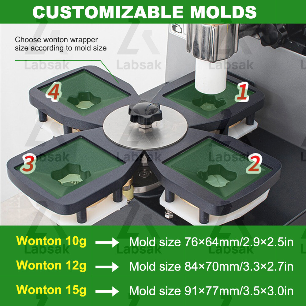 Semi Automatic Small Wonton Wrapper Making Machine Wonton Wrapping Making