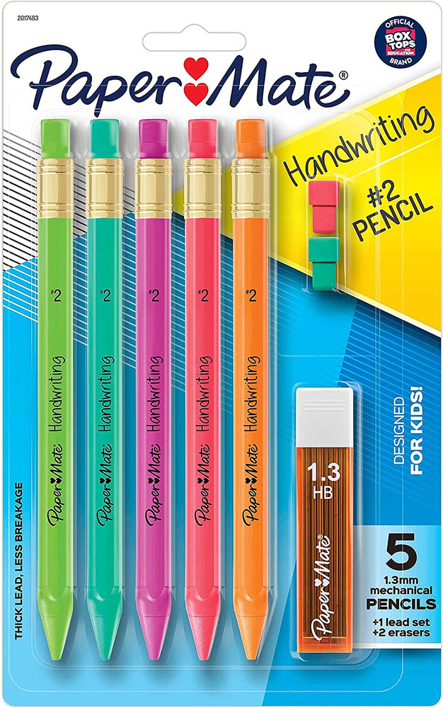 Paper Mate Handwriting Triangular Mechanical Pencil Set with Lead & Eraser Refil
